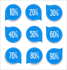 Sale banner templates design and special offer tags collection