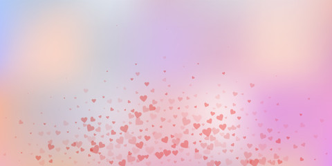 Red heart love confettis. Valentine's day explosio