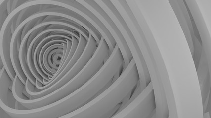 Grey light abstract architecture background. Perspective deep.