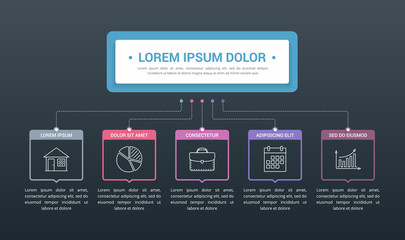 Infographic Template with 5 Elements