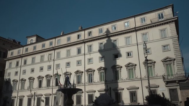 Roma, Italia. Palazzo Chigi, sede del Governo della Repubblica Italiana e residenza del presidente del Consiglio dei ministri.
