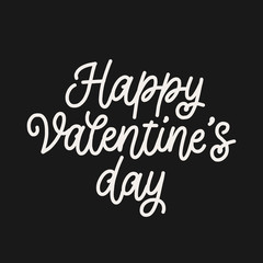 Fototapeta premium Valentines day background with heart pattern and typography of happy valentines day text . Vector illustration. Wallpaper, flyers, invitation, posters, brochure, banners