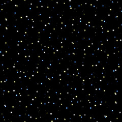 星屑のキラキラ　シームレスパターン　黒