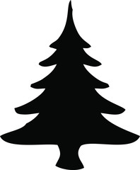 Pine Tree Vector Silhouette 