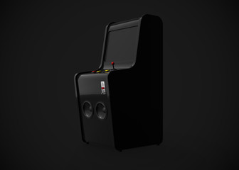 Arcade Machine Retro Gaming Style With Joystick and Buttons 3D Render