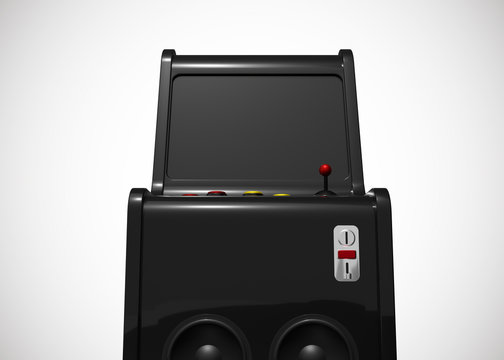 Arcade Machine Retro Gaming Style With Joystick and Buttons 3D Render