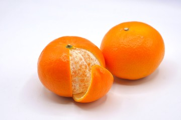 tangerines isolated on white background