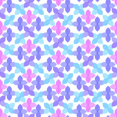 紫陽花　シームレスパターン　カラフル