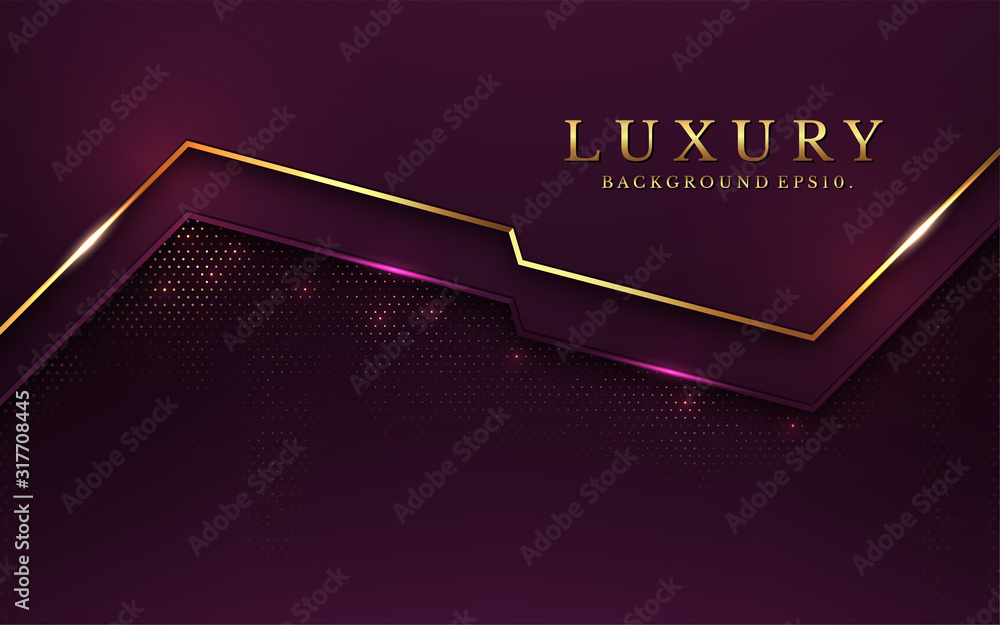 Wall mural modern luxury purple background vector overlap layer on dark and shadow black space with abstract fo