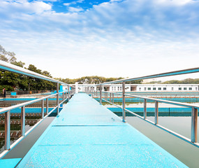 Water cleaning facility outdoors