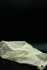 Eco friendly reusable cotton string bag. Zero waste concept.