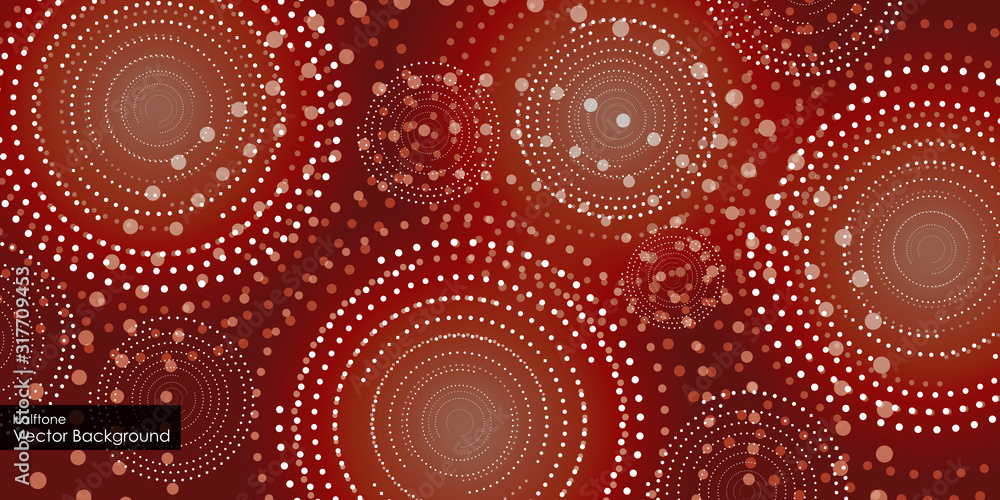 Poster dotted gradient design for your business. creative geometric background in halftone style with color