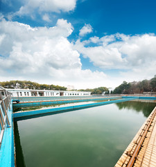 Modern urban wastewater treatment plant