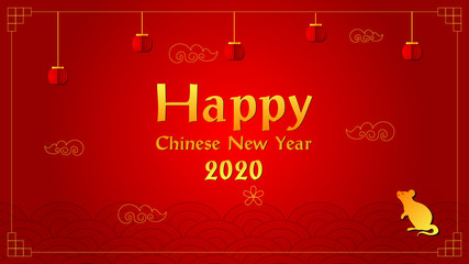 Naklejka premium Happy chinese new year.