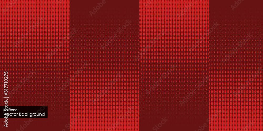 Poster red background with dots. abstract background with halftone dots design. vector illustration.