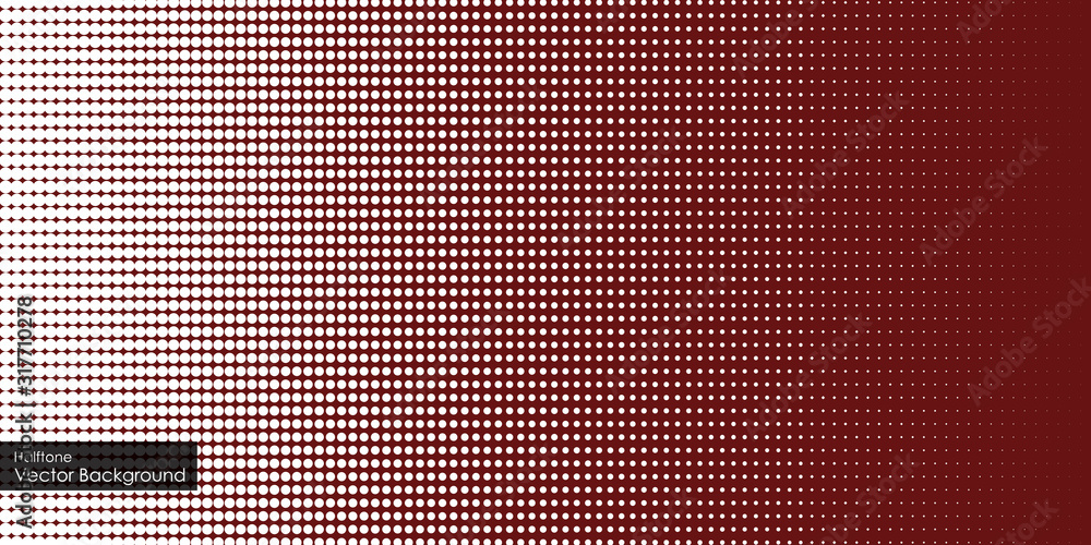 Poster halftone fade gradient red background