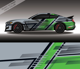 Car wrap decal design vector, custom livery race rally car vehicle sticker and tinting.