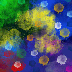 Obraz na płótnie Canvas abstract painted watercolor background blots and splatters
