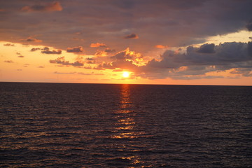 sunset over the sea