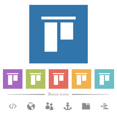 Align to top flat white icons in square backgrounds
