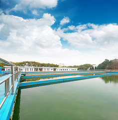 Modern urban wastewater treatment plant