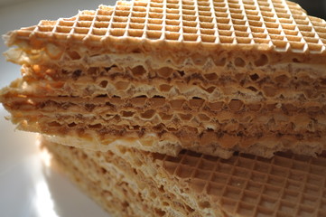 waffles with honey