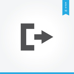 Logout vector icon, simple sign for web site and mobile app.