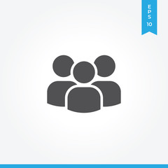 Group vector icon, simple sign for web site and mobile app.