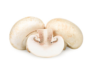 Champignon mushroom isolated on white clipping path