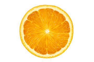 Half of sweet juicy orange fruit isolated on white background