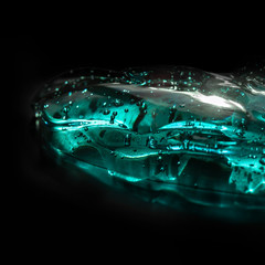 cosmetic gel on a black background