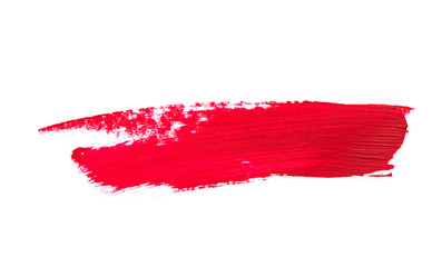 Lipstick smear smudge swatch isolated on white background - Image