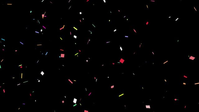 Multicolor Confetti Falling with QuickTime Alpha Channel / ProRes 4444. It is Alpha Channel  so just drag and drop on your work.