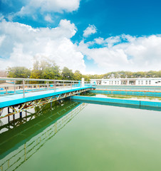 Modern urban wastewater treatment plant