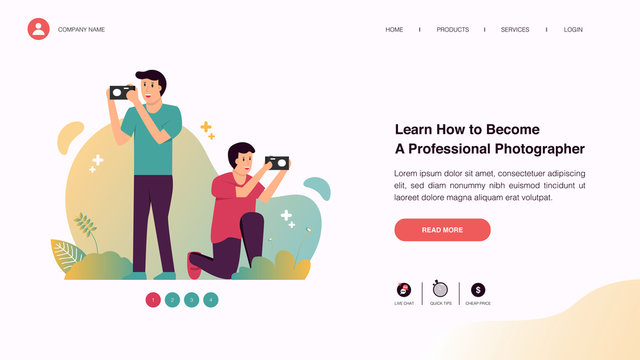 Web page design with business or finance concept for website and mobile website development. Website template design vector illustration. Able to edit or customize.