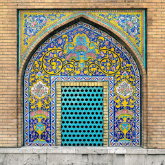 Basement stone window, Golestan palace, Tehran, Iran