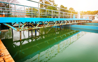 Modern urban wastewater treatment plant