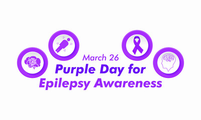 Vector Illustration on the theme of Purple day for Epilepsy awareness on March 26th.