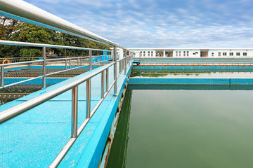 Modern urban wastewater treatment plant