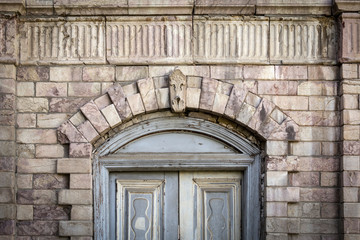 Fototapeta na wymiar Old building door in Golestan palace, Tehran, Iran