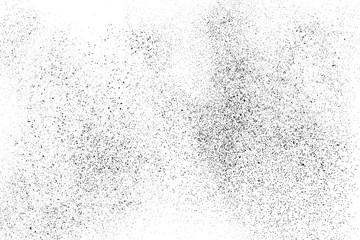 Black Grainy Texture Isolated On White Background. Dust Overlay. Dark Noise Granules. Digitally Generated Image. Vector Design Elements, Illustration, Eps 10.