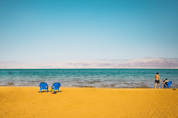 Obraz premium The beaches at the dead sea in Israel