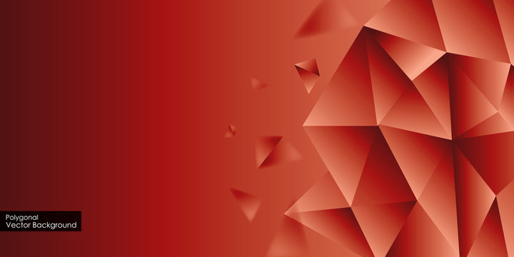 Fractal abstract background. Low poly vector background