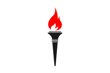 torch icon, flare icon vector illustration