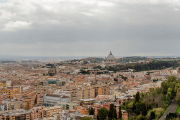 Fototapeta na wymiar beautiful panorama of Rome, architecture and environment