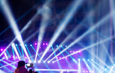Vector Stage Spotlight with Laser rays