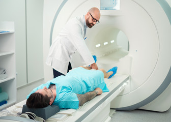 Patient visiting MRI procedure in a hospital