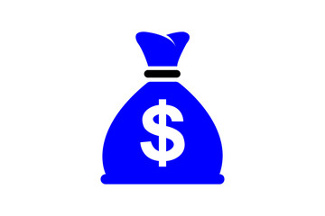 Money bag icon, dollar in bag icon vector illustration
