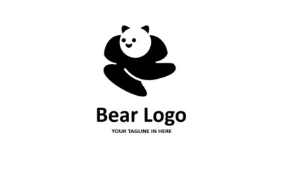 The flat bear logo concept is perfect for business, technology, contractor and housing symbols, health,sport, restaurants, education