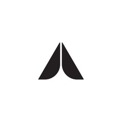 A Letter Logo Template design. Travel logo. Plane illustration. Trendy Flat style for graphic design, Web site, UI. EPS10. - Vector illustration